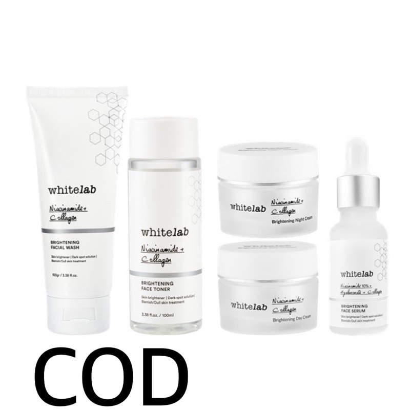 Whitelab Brightening Series Paket Lengkap | Whitelab Brightening Paket Wajah & Serum