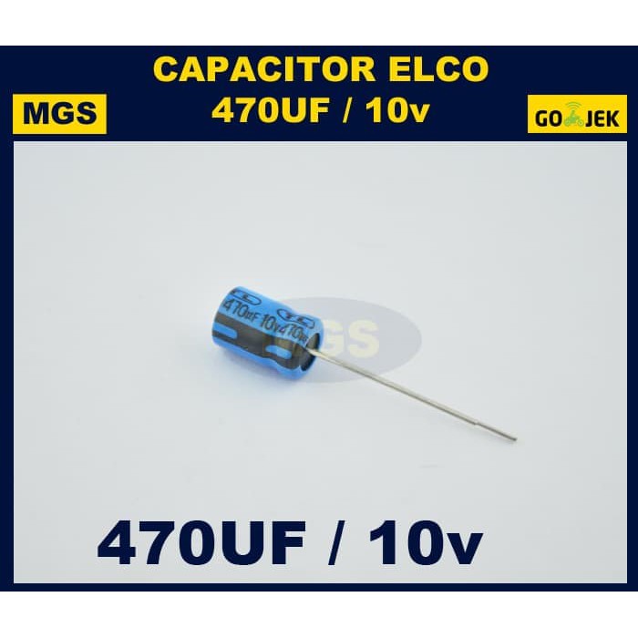 100Pcs Kapasitor Elko 470uf 10v Capacitor Elco 470uf 10v