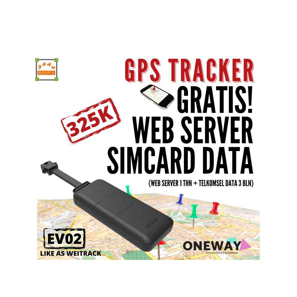 GPS Tracker EV02 Setara Dengan Concox Weitrack + Gratis Server 1 Tahun dan Simcard Data 3 Bulan