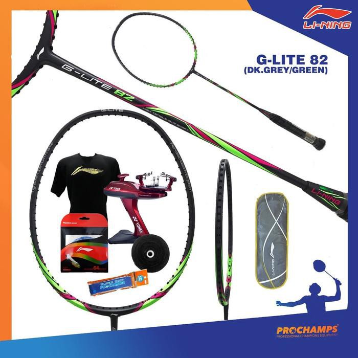 mantul habis badminton PAKET LINING G LITE 82 RAKET BADMINTON ORIGINAL