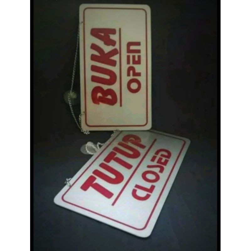 

Akrilik Sign board buka tutup, acrylic open closed