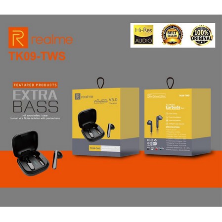 Handsfree TWS Realme TK-09 TK09 Realmi Wireless bluetooth air buds Earphone