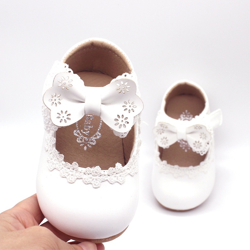 520 NEW Sepatu sandal bayi dan anak motif pita renda polos