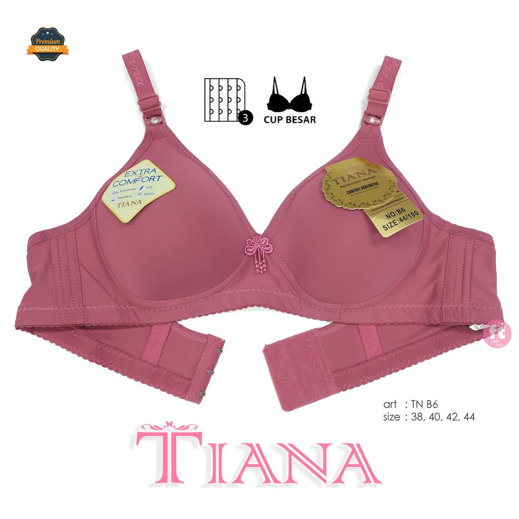 TIANA | BRA Cup Besar Kait 3 / Bra Polos / art TN B6