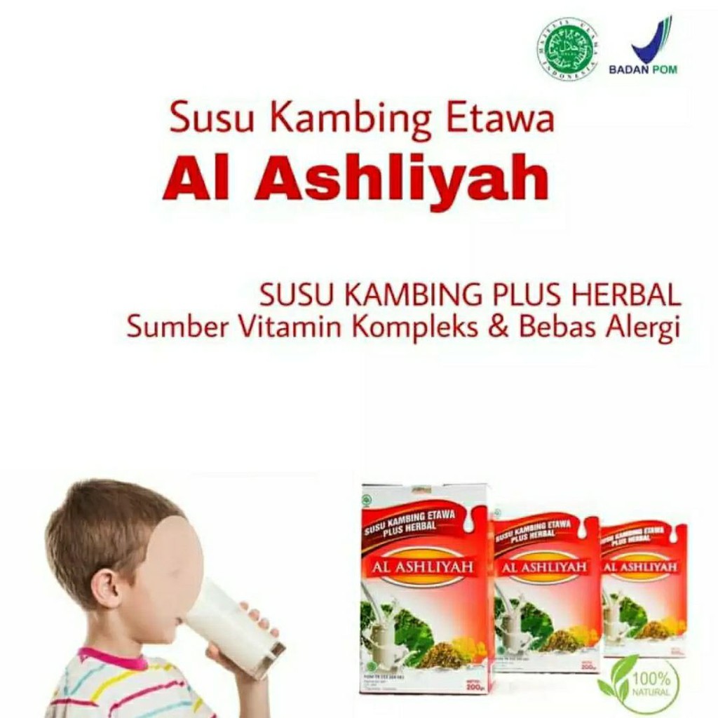 

SUSU KAMBING ETAWA Plus Herbal AL ASHLIYAH ORIGINAL 200gr Menambah Nafsu Makan Anak, Anti Virus