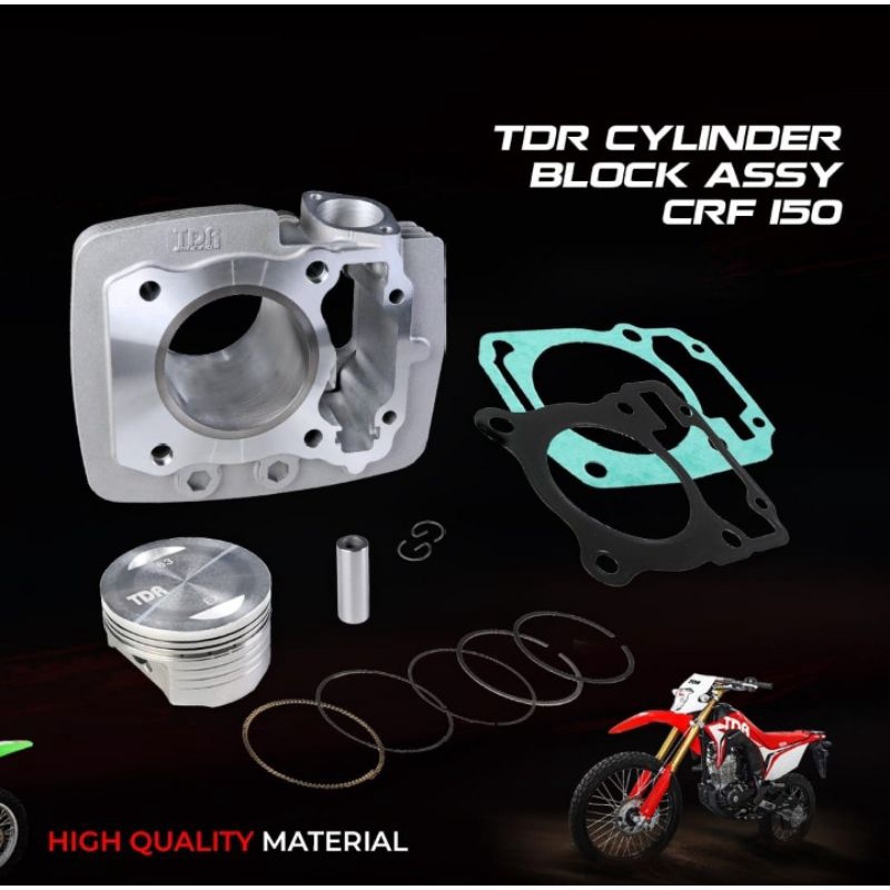 BLOK TDR SEHER PISTON KIT BORE UP KLX 150 - 62 63 mm - CYLINDER SILINDER BLOCK KIT CRF 150 XEON 125