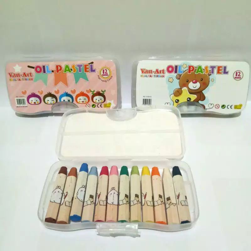 

Crayon Oil Pastels VAN-ART New 12 Warna