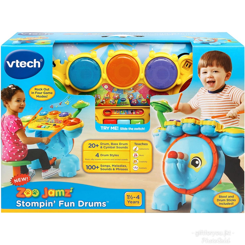 Jual VTech Zoo Jamz Stompin' Fun Drums 