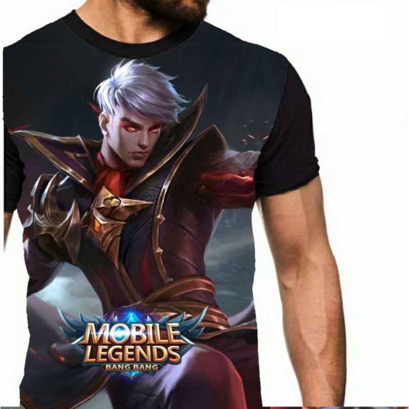 Kaos Alucard Skin game mobile legend legends anak cowok pria distro Bandung murah fullprint gaul