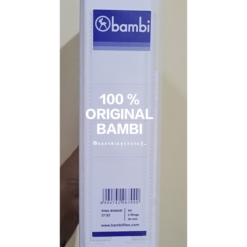 

Binder bambi white A4 3 ring murah (DAMAGE)