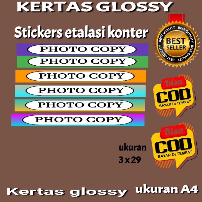 

sticker etalasi konter dan phoncel photocopy a3