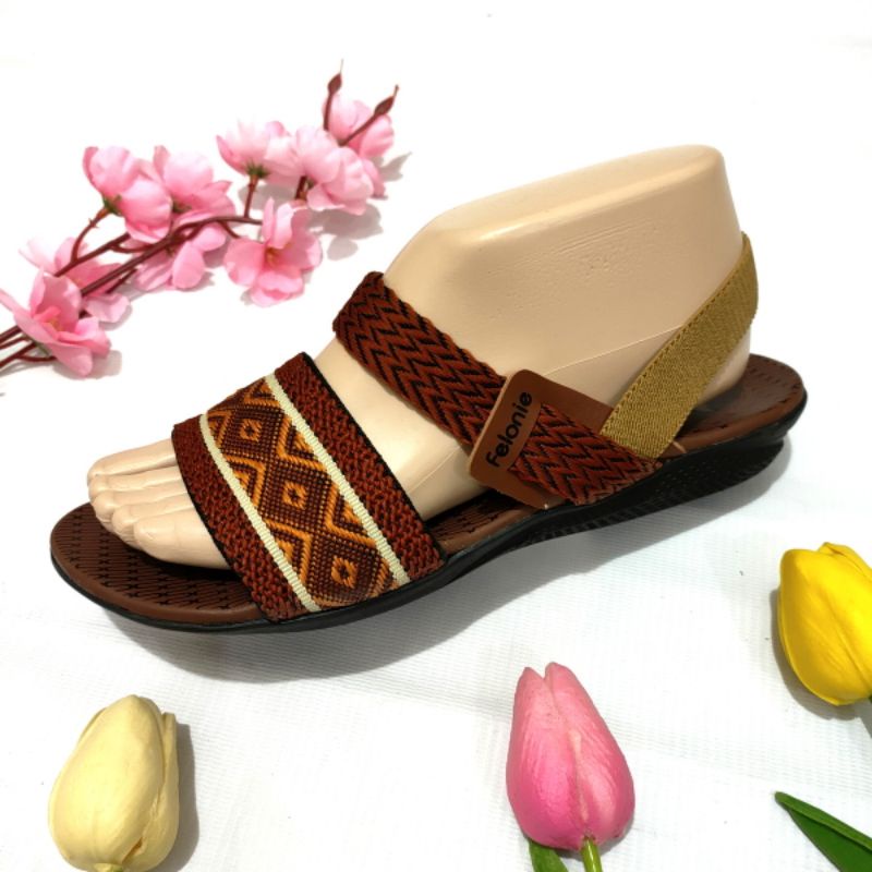 Sandal wanita Felonie DK 01 let elastis terbaru kekinian trendy murah