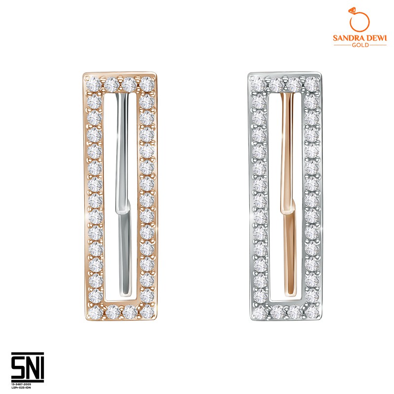 Anting Emas Criss Cross Sandra Dewi Gold 3AZ0414
