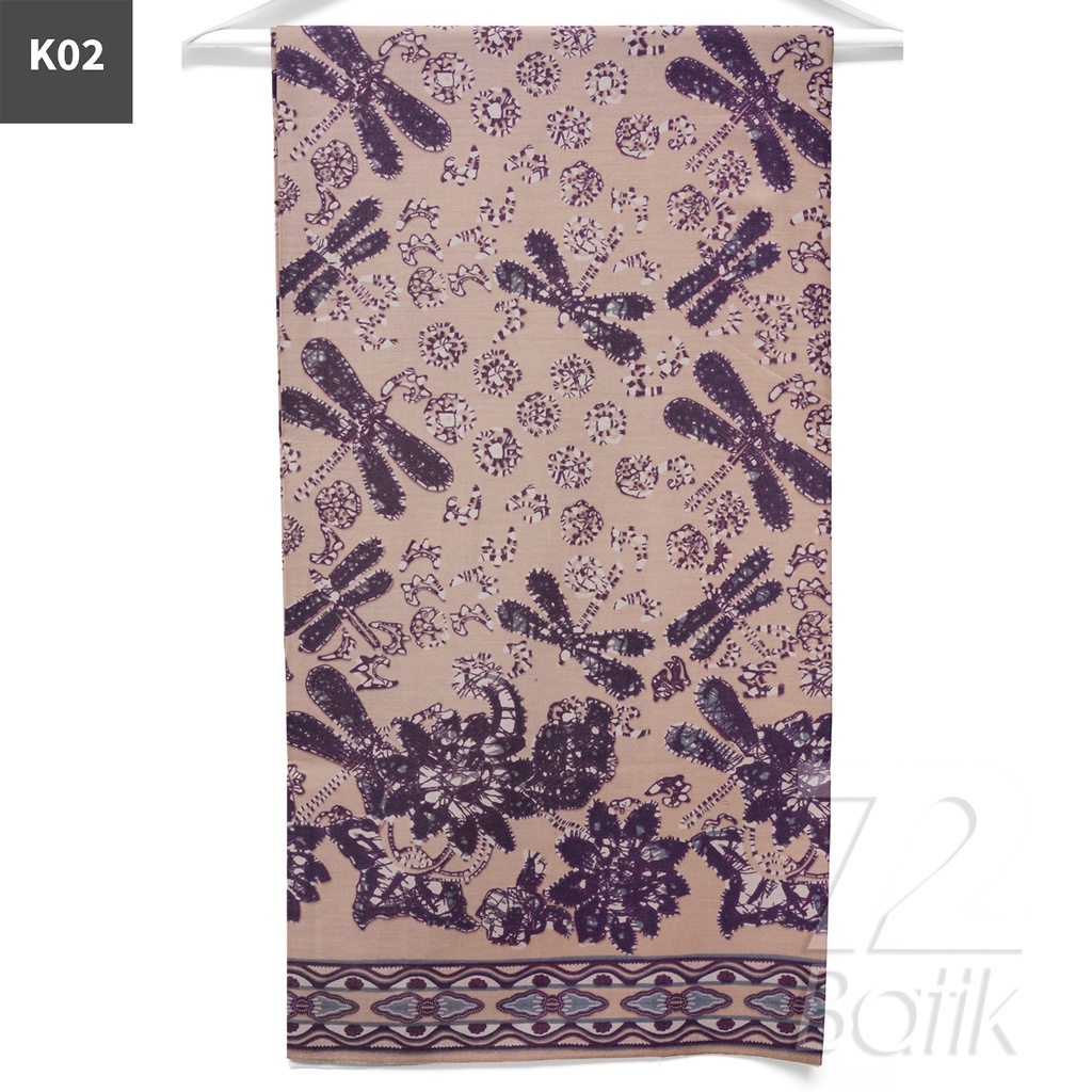 KAIN BATIK PREMIUM Bahan Katun Motif Capung Warna Cream 721647 Cap 72 Jarik Jarit Samping Kebat Panjang Batik Katun Modern Premium Bahan Seragam Batik Pernikahan Kantor Keluarga Murah Kamen Jadi Batik Bali Lembaran