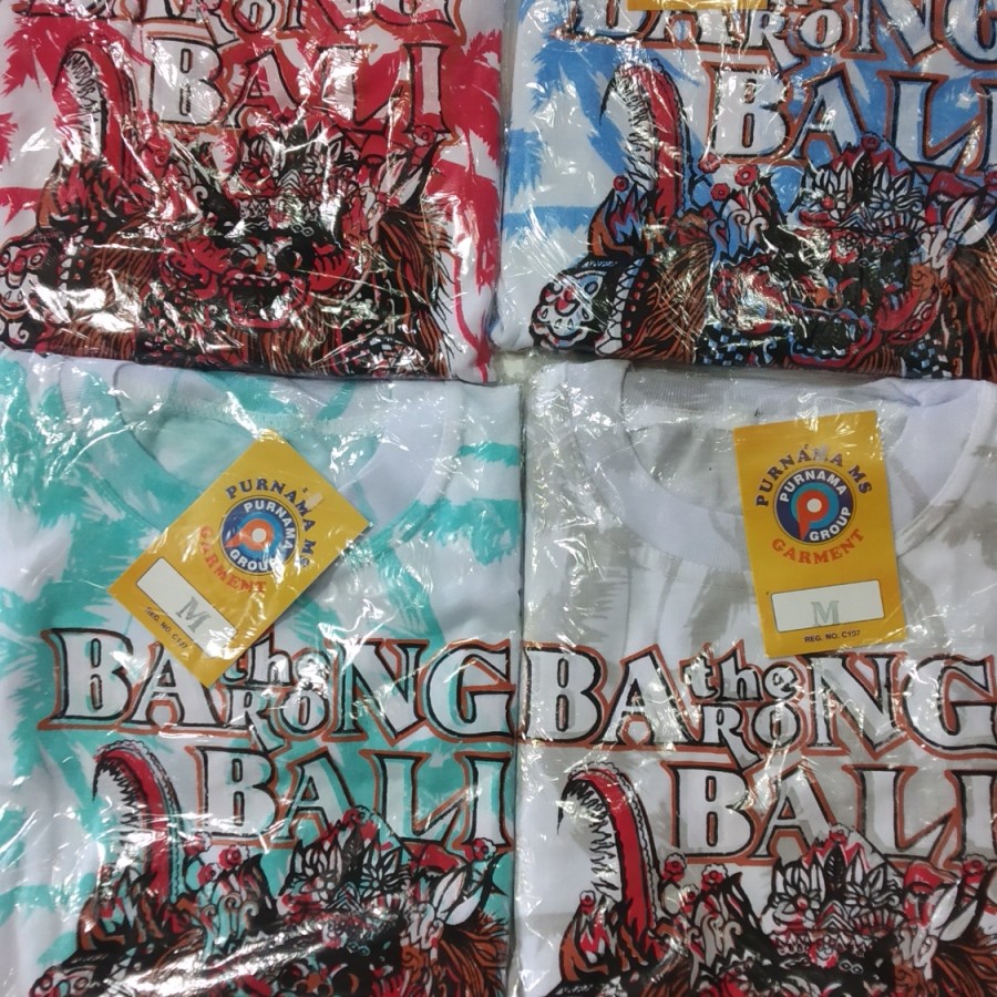 Setelan baju celana anak motif barong bali