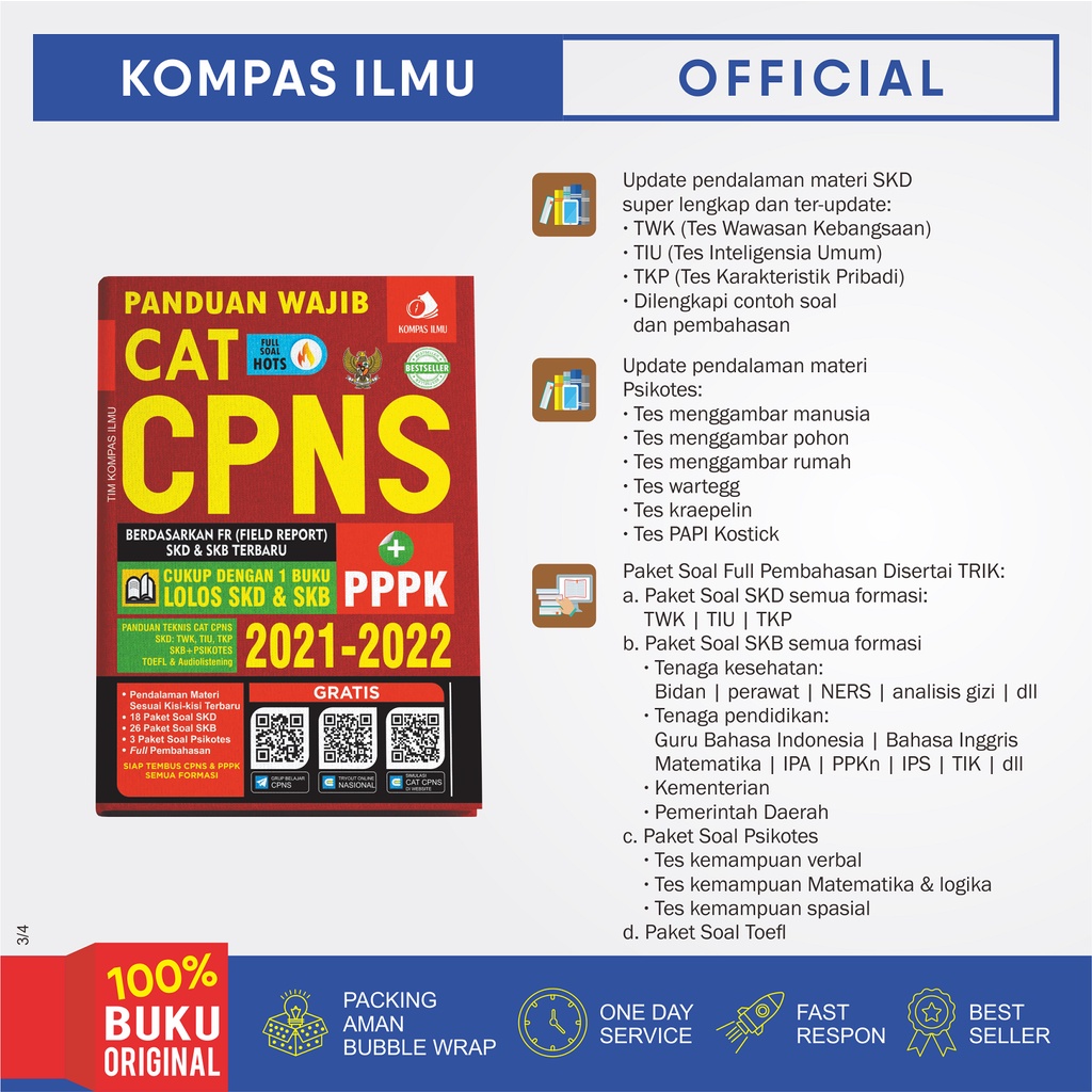 Kompas Ilmu Buku Panduan Wajib Tes Masuk BUMN / CPNS / PPPK / ASN 2021 / 2022 - SKD-8