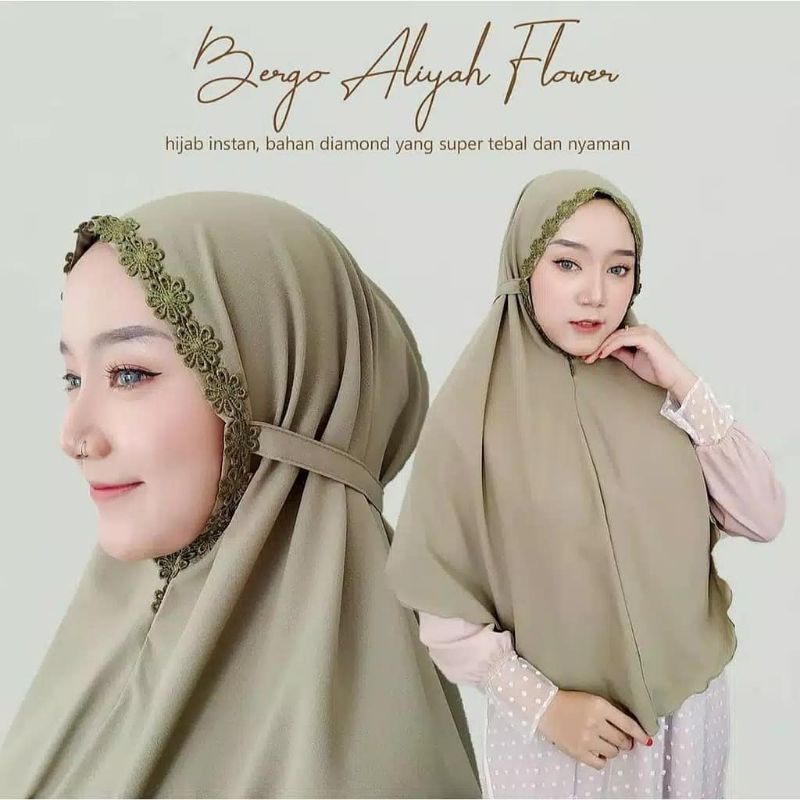 Bergo aliyah renda melati,bergo aliyah dewasa 70x80