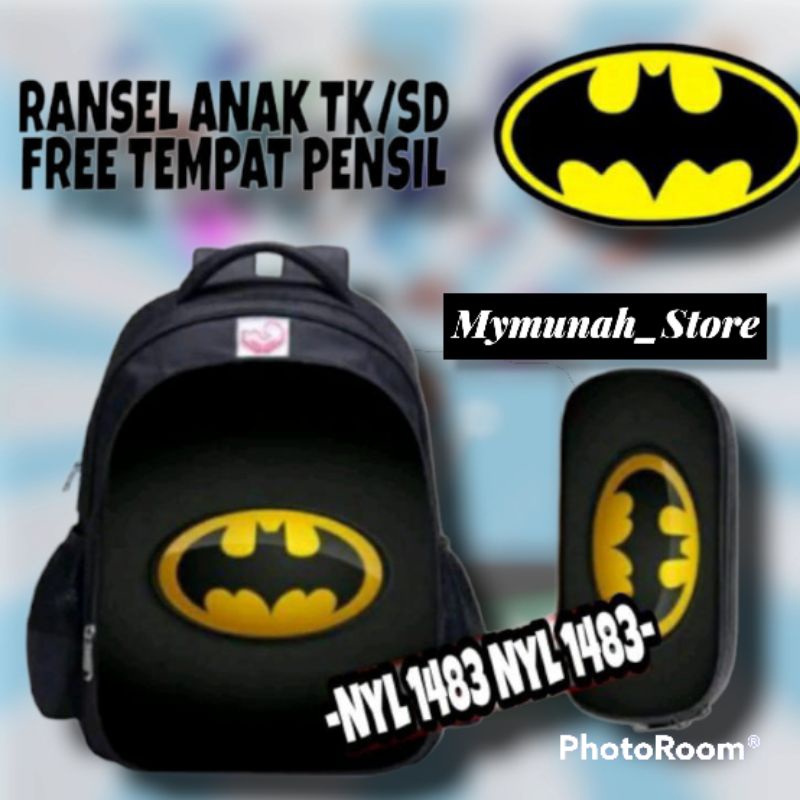 Tas Ransel Sekolah Anak Laki Laki Karakter Batman - Tas Anak