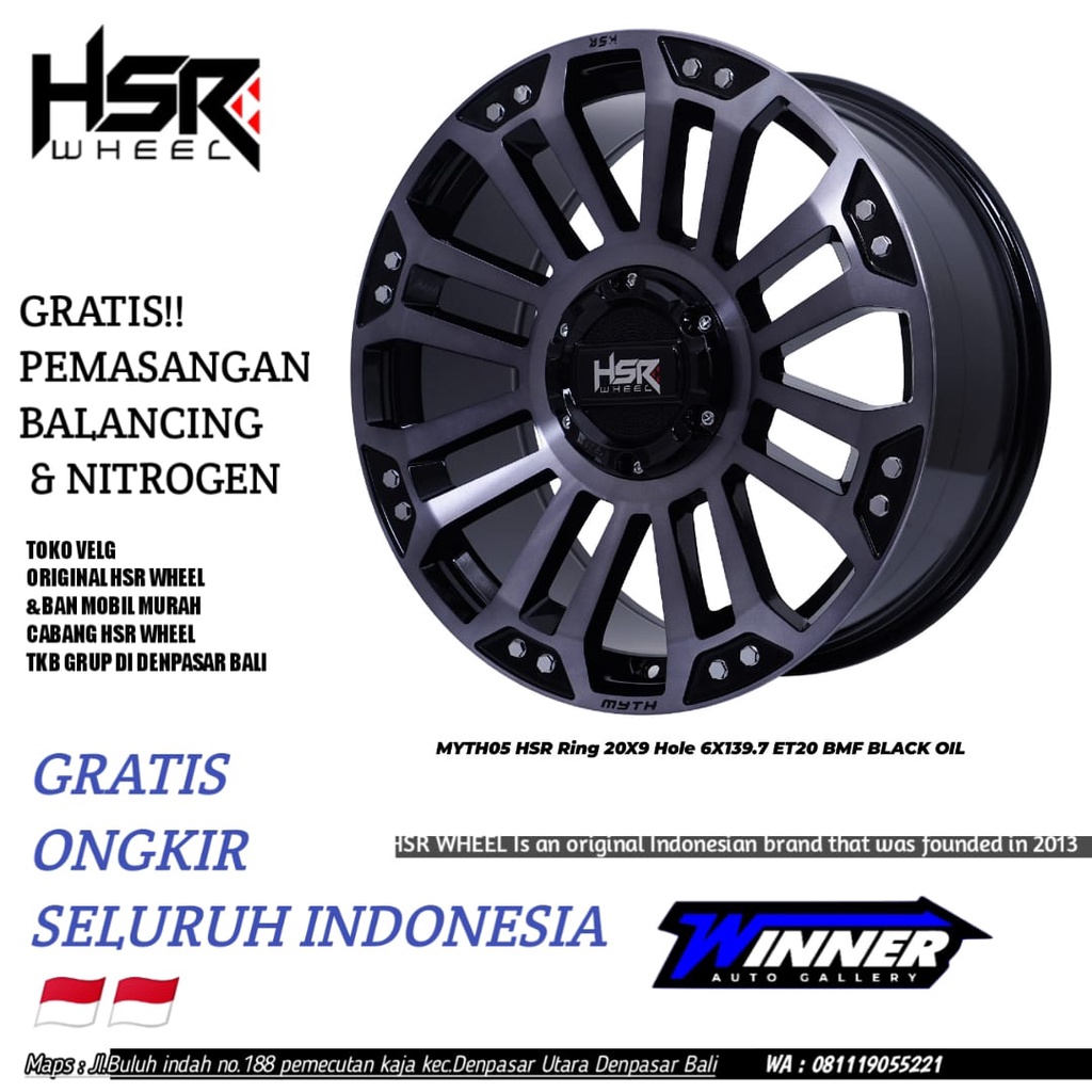 Velg Mobil Ring 20 Pajero Fortuner Hilux dll - HSR WHEEL MYTH 05