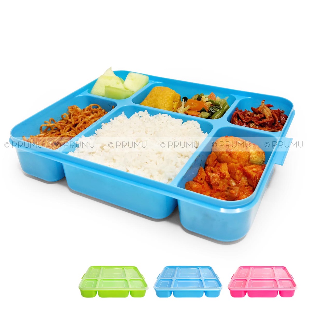 Kotak Makan Catering 6 Sekat - Kotak Bekal - Tempat Makan - Lunch Box - Clio Lunch Box Bento