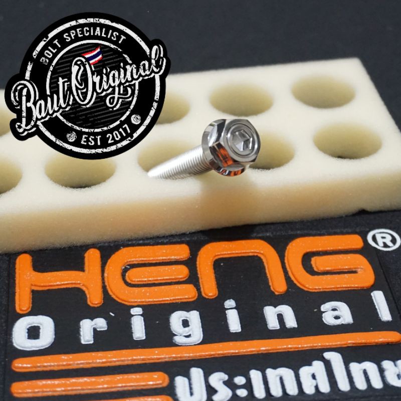 baut probolt 2kunci 2 kunci stainless 5x25 drat 8 panjang 2.5cm original heng thailand silver