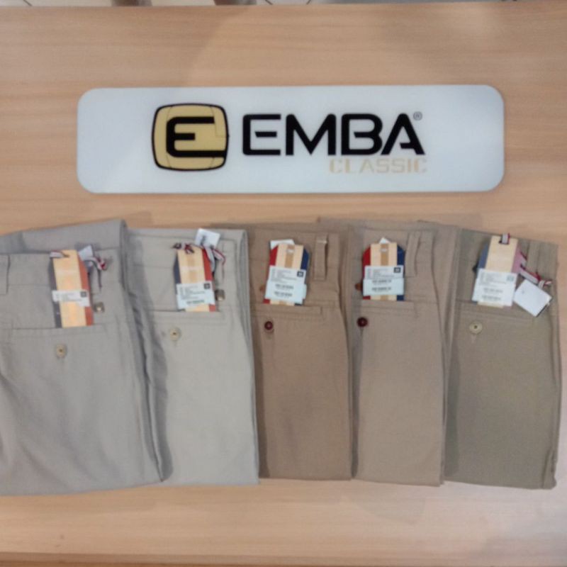 Emba Classic Chinos Slim fit  / Celana Chinos Pria / Ramayana Sidoarjo