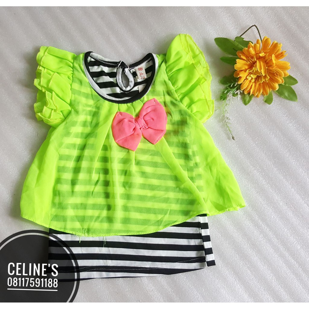blouse Stabilo anak perempuan | cewek Import