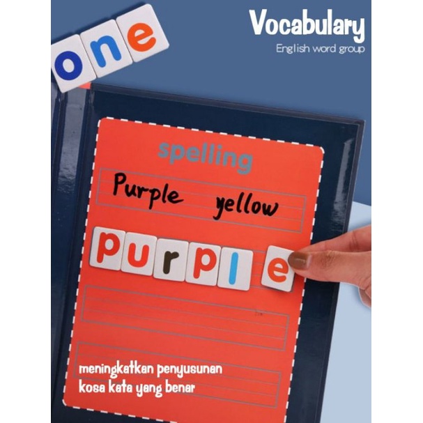 Magnetic Word Spelling Game belajar huruf