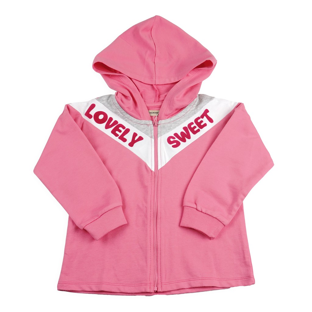 KIDS ICON Jaket Anak Perempuan  COLOURS with Hoodie and 