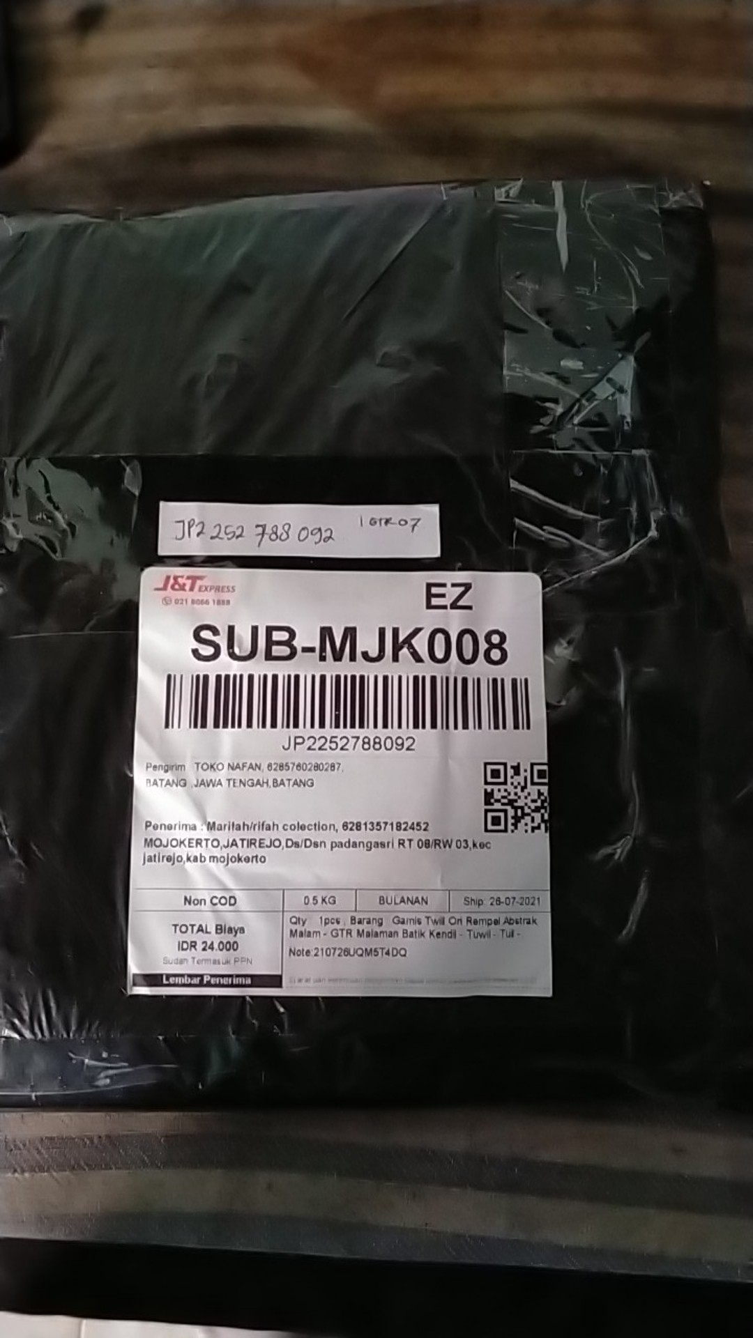 Gamis Twill Ori Rempel Abstrak Malam - Gtr Malaman Batik Kendil - Tuwil - Tuil - Daster Busui