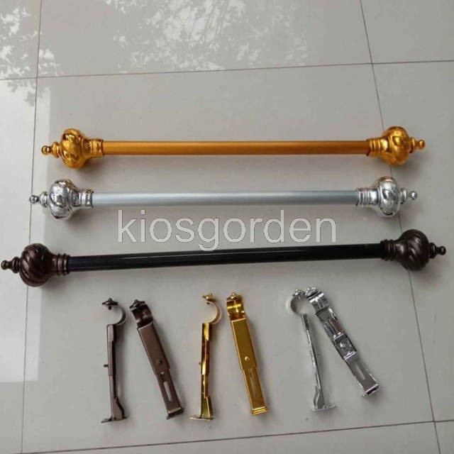 Batang Besi Tongkat Pipa Tiang Rell Rollet Gorden Ulir