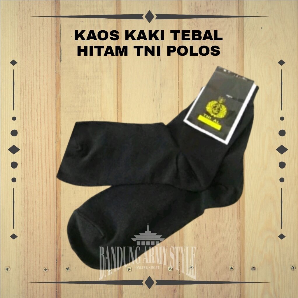 kaos kaki tebal TNI POLRI Hitam / Kaos kaki TNI / Kaos kaki pdl hitam alas kaki tebal TNI POLRI alas