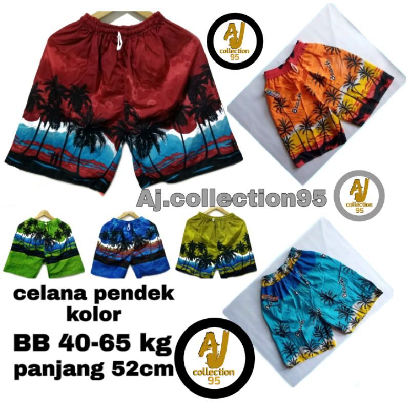 celana pendek kolor || kolor motif pantai || kolor pantai pria wanita