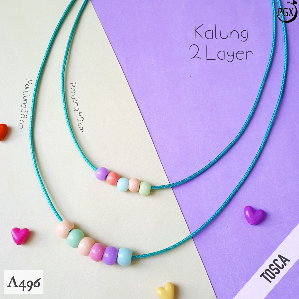 PGX Kalung Wanita Korea Tali Multilayer - Kalung Panjang Hijab - Aksesoris Wanita A496