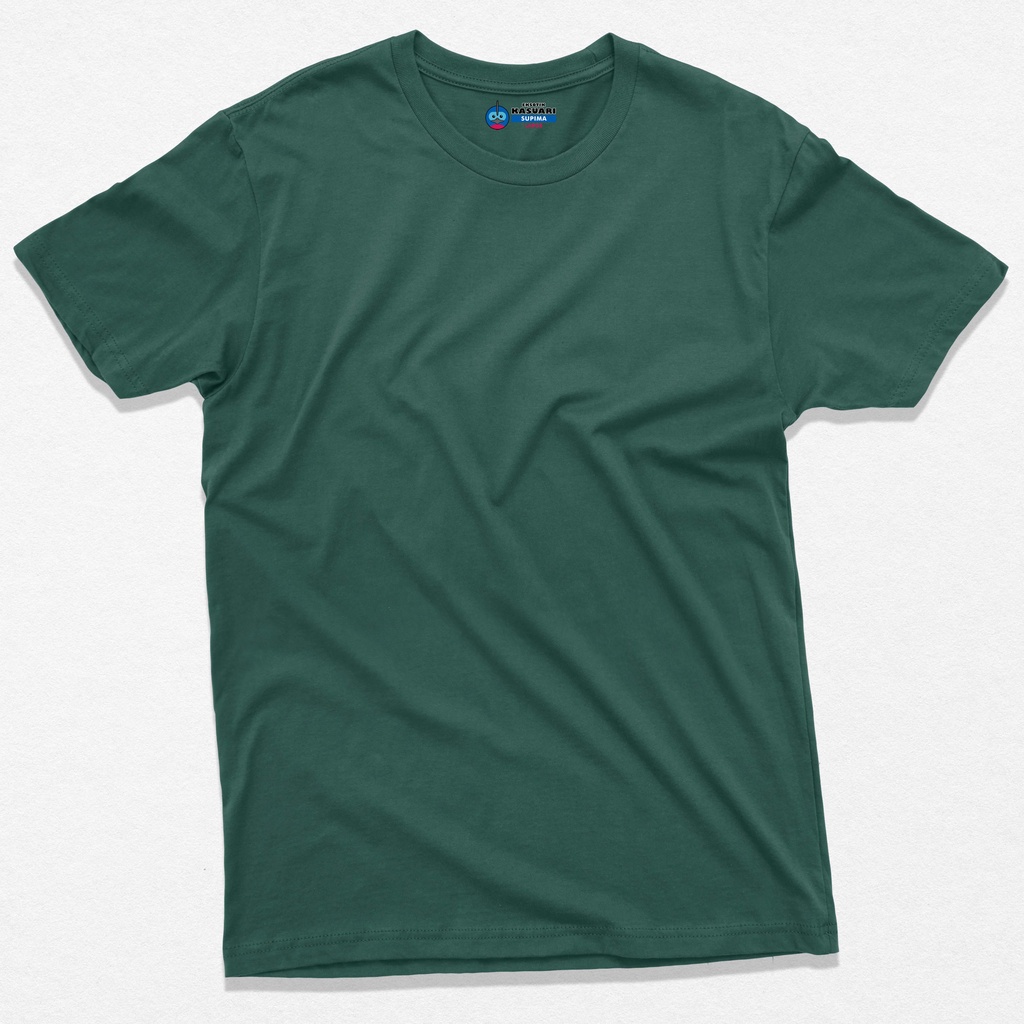 T-Shirt Cotton Supima Forest Green / Kaos Polos Premium Katun Supima Hijau Hutan