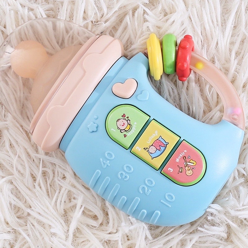 Teether Dot Mainan Bayi Musikal Edukasi Lampu Gigitan Bayi Bersuara Bisa di Cuci