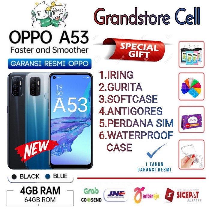 ✨BISA COD✨ OPPO A53 RAM 4/64 GB GARANSI RESMI OPPO INDONESIA - Demo Tanpa Dus