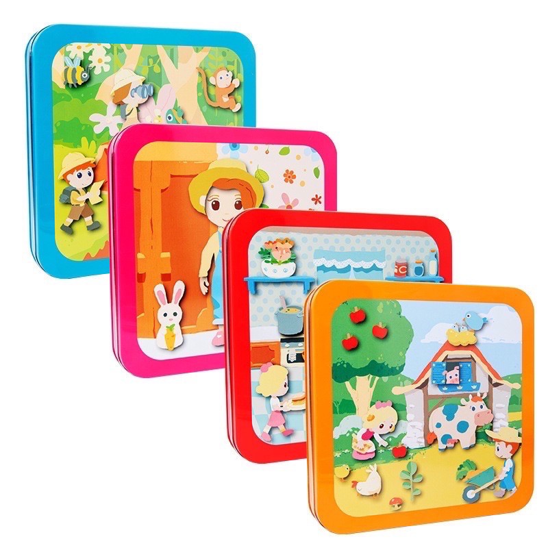 magnetic puzzle carry on puzzle mainan edukasi anak