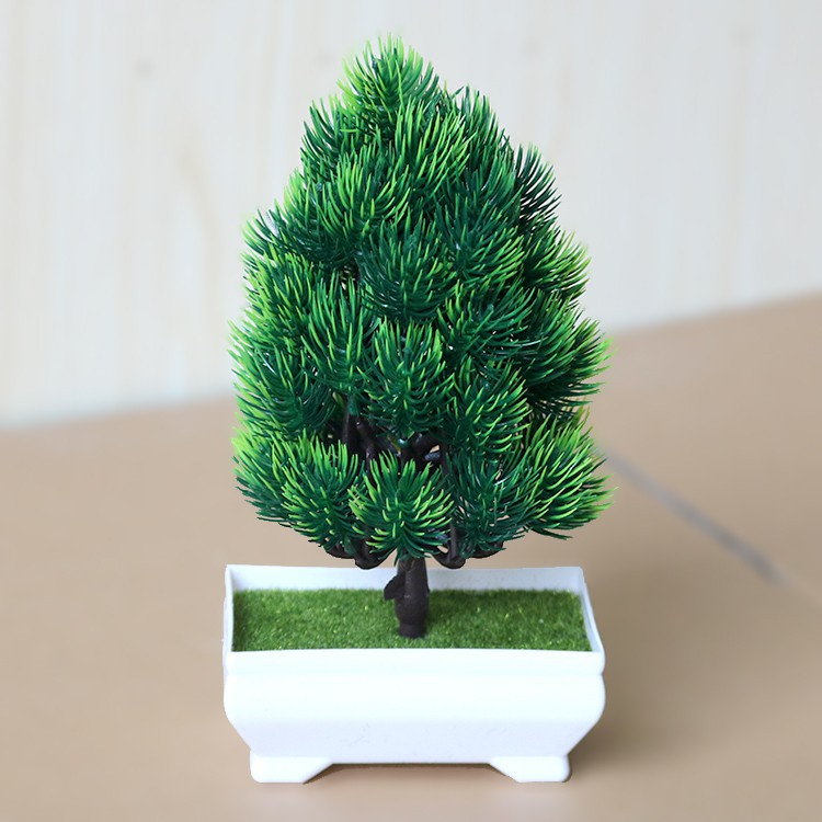 HC Pot Ornamen Christmas Bunga 21 Tanaman Hias Artificial Dekorasi Bunga Pot Bunga Plastik Import-5