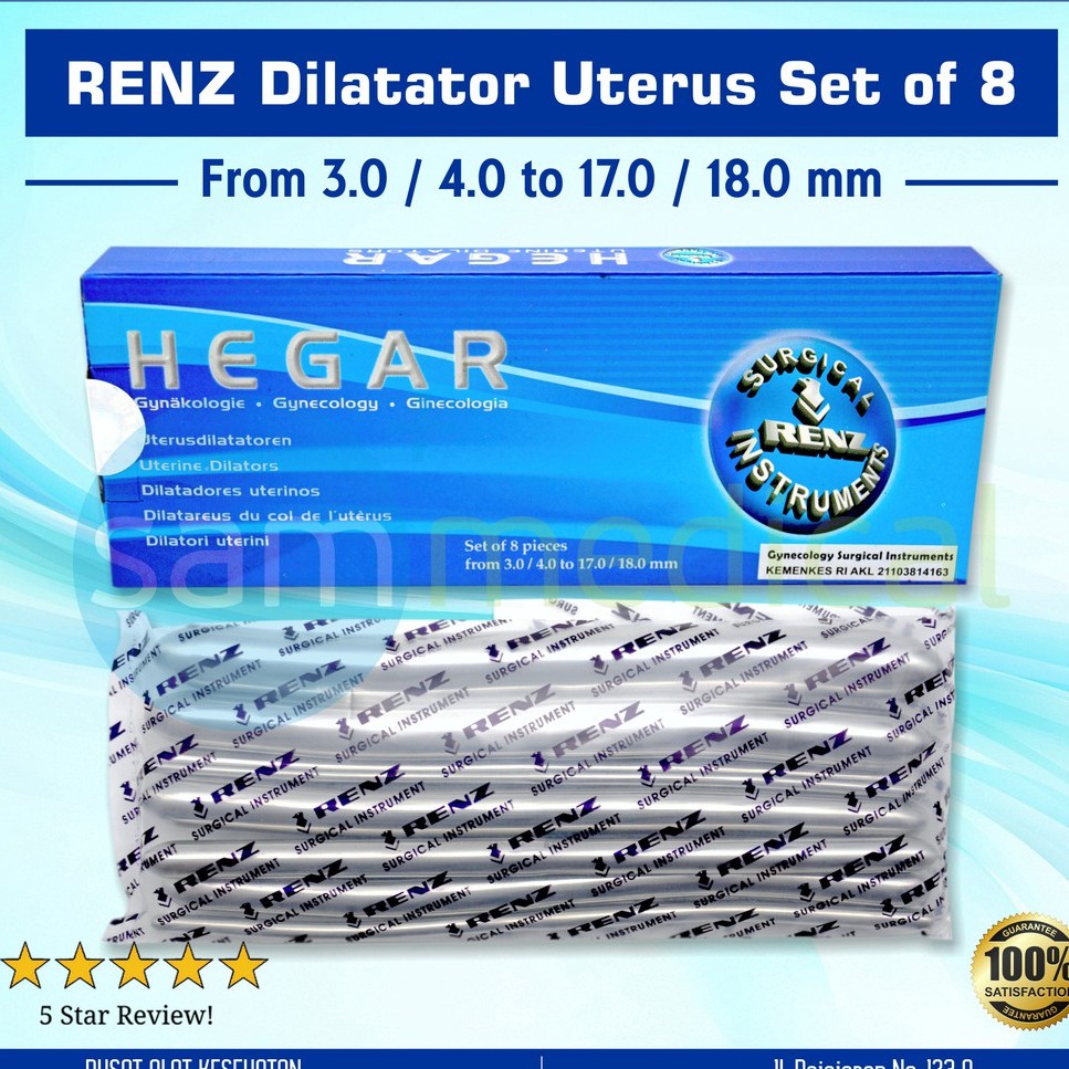 Jual Renz Dilatator Uterus Set Of 8 - Busi Hegar Dilators | Shopee ...