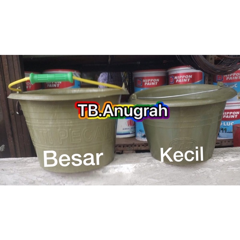 Ember Plastik Hijau Ember Cor Anti Pecah Ember Bangunan Kecil Besar EMBER COR BESAR EMBER COR KECIL