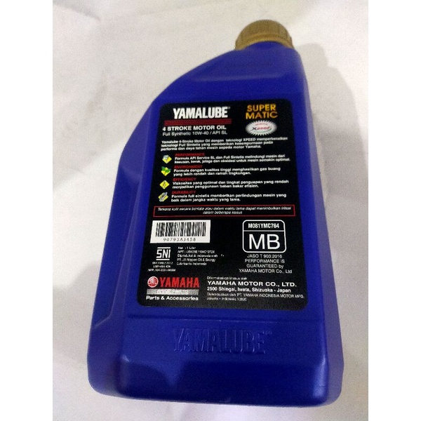 OLI MOTOR MATIC YAMAHA 08 1 LITER