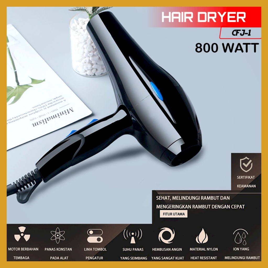 Hair Dryer 850W Pengering Rambut Termurah Daya Tinggi High Quality Multifungsi CFJ-1 &amp; CFJ-2