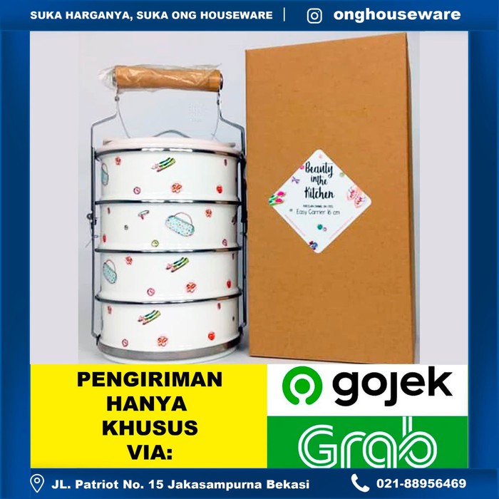 Dijual Rantang Enamel 4 Susun Chefina Kedaung R105-01 Berkualitas