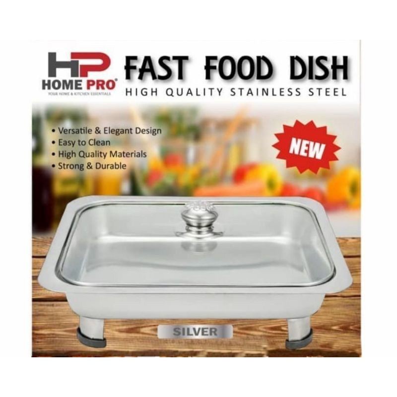 Baking Tray Tempat Makan Prasmanan Stainless Fast Food Dish Home Pro