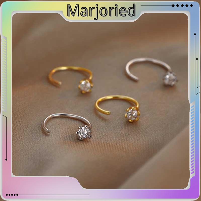 Anting Zirkon Temperamen Fashion Wanita Tidur Gratis Melepas Anting-Anting Trendi Yang Indah-MJD