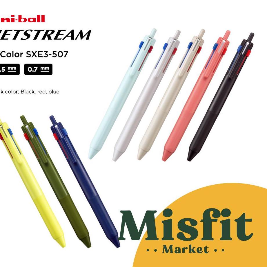 

Bagus Banget.. Uni Ball Jetstream 3 Color SXE3-507 0.5 0.7 mm Ballpoint Pen Unibal Pulpen