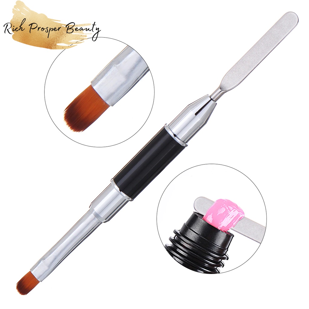 1PC Specialty Dual Ended Nail Art Acrylic UV Gel Extension Builder Flower Pen Brush UV Gel Remover Spatula Stick Manicure Tool