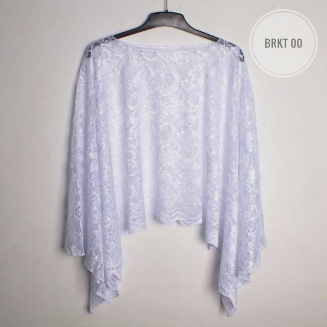 Cape Brokat Polos Putih Semi Prancis|Santili|Soltis|Corneli|Brokat Fatmawati Semi france|Brukat 3D