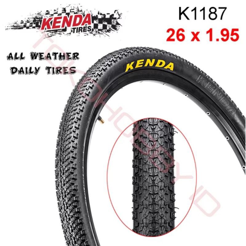 Ban Luar Sepeda 26 x 1.95 KENDA K1187 ERTRO 50-559 Hitam